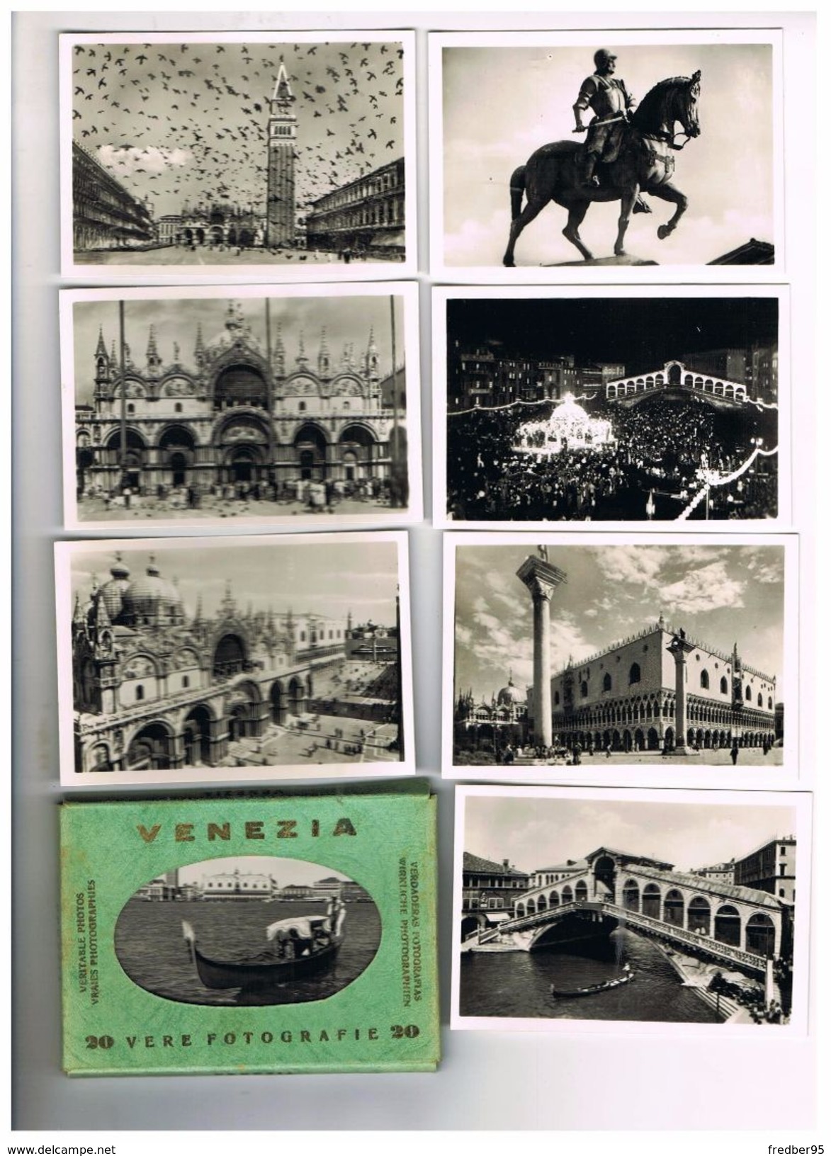 ITALIE - Venise  Années 50 - Carnet  20 Photographies N&B 9x7cm -  Non Dentelées - Venezia (Venedig)