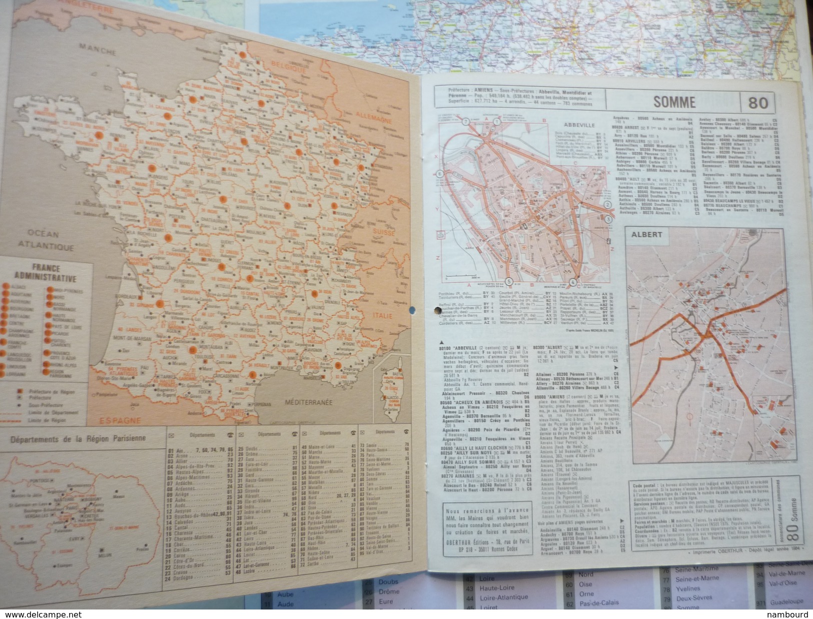 Almanach Des PTT 1984   / Département De La Somme - Big : 1981-90