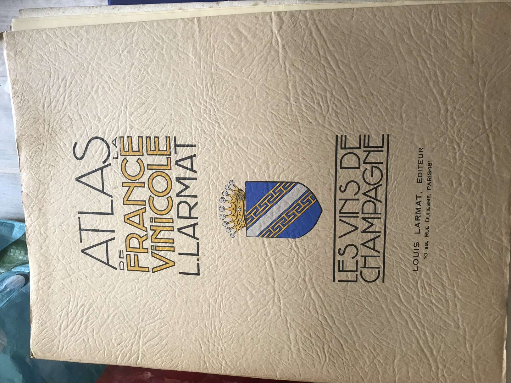 Atlas De France Vinicole , Les Vins De Champagne, Louis Larmat 1944 - Géographie