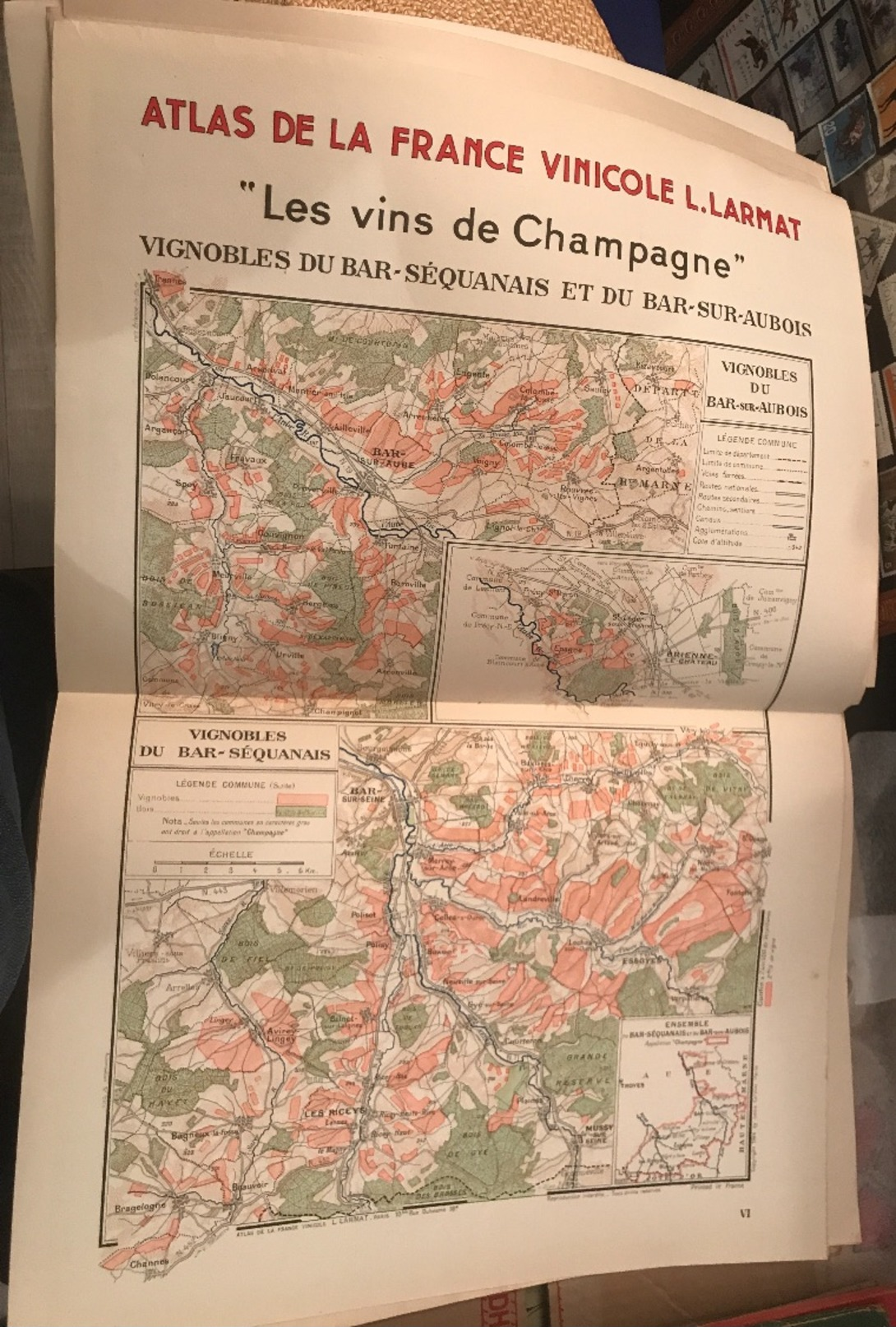 Atlas de France Vinicole , Les vins de champagne, Louis Larmat 1944