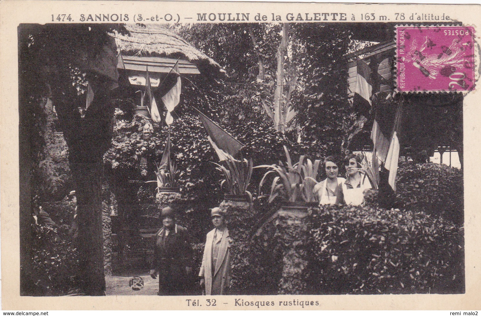 CARTE POSTALE  SANNOIS 95  Moulin De La Galette  Kiosques Rustiques - Sannois