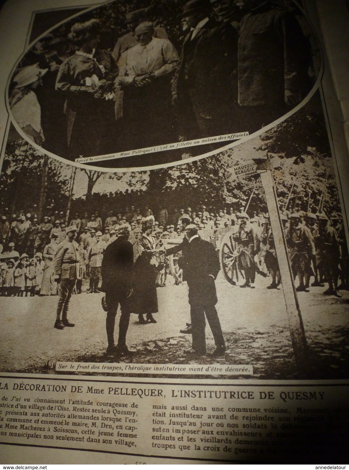 1917 J'AI VU: Héroïque Mme Pellequer à Quesmy;PENSYLVANIA;La Foudre Bizarre;Une Héroïque Poule Belge;Guerriers Cafres - French