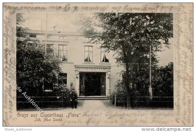 L&uuml;beck (2400) Konzerthaus Flora Ort Lt. Stempel 1903 I-II (fleckig) - Sonstige & Ohne Zuordnung