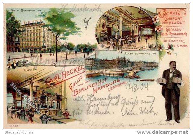 Hamburg (2000) Hotel Berliner Hof  Lithographie 1904 II (Stauchung) - Sonstige & Ohne Zuordnung