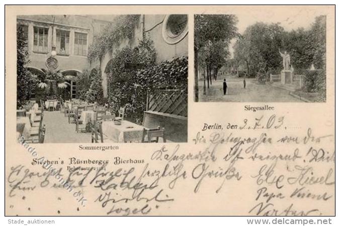 Berlin Mitte (1000) Siegesallee Gasthaus N&uuml;rnberger Bierhaus 1903 I-II - Sonstige & Ohne Zuordnung