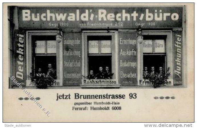 Berlin Mitte (1000) Rechtsb&uuml;ro Buchwald Werbe AK I- - Sonstige & Ohne Zuordnung