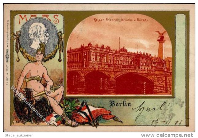 Berlin Mitte (1000) Kaiser Friedrich Br&uuml;cke B&ouml;rse 1905 I-II (leichte Stauchung) - Sonstige & Ohne Zuordnung
