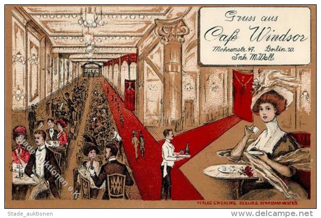 Berlin Mitte (1000) Cafe Windsor 1914 I- - Sonstige & Ohne Zuordnung