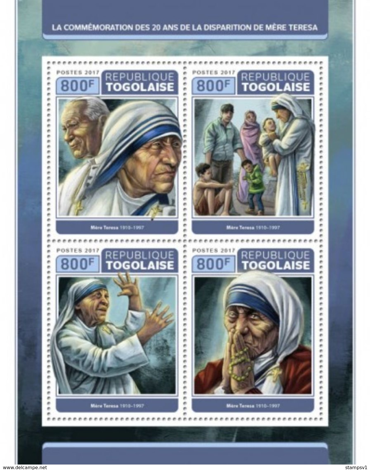 Togo. 2017 Mother Teresa. (322a) - Mutter Teresa