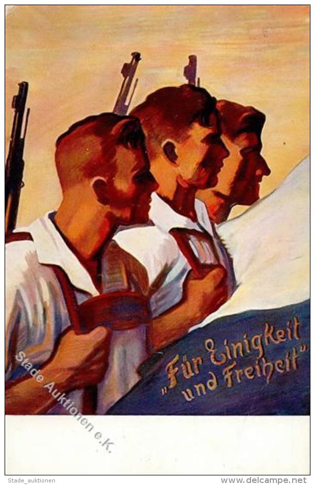 Sch&uuml;tzenfest M&uuml;nchen (8000) 18. Deutsches Bundesschie&szlig;en  K&uuml;nstlerkarte I-II - Waffenschiessen