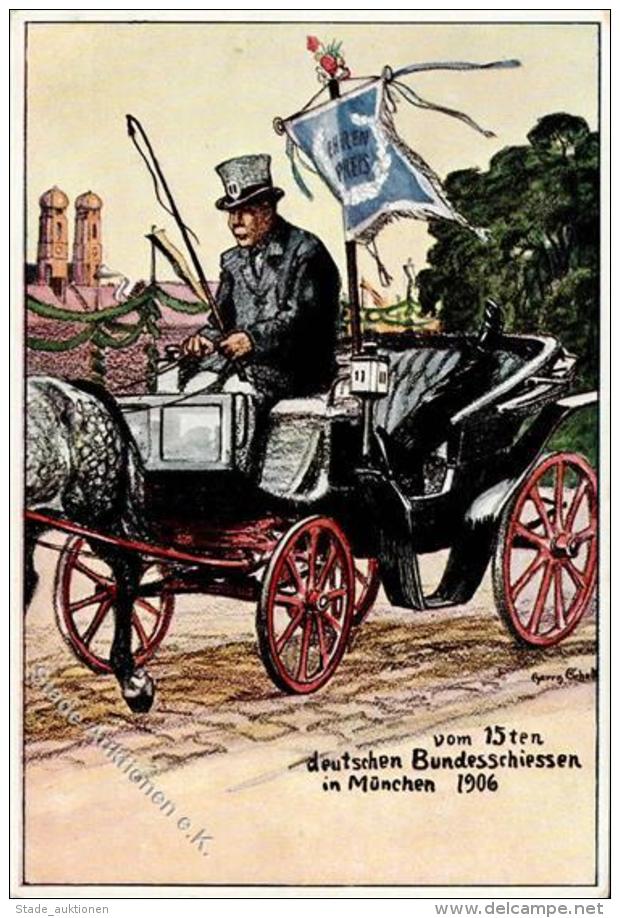 Sch&uuml;tzenfest M&uuml;nchen (8000) 15. Deutsches Bundesschiessen 1906 I-II - Tiro (armas)