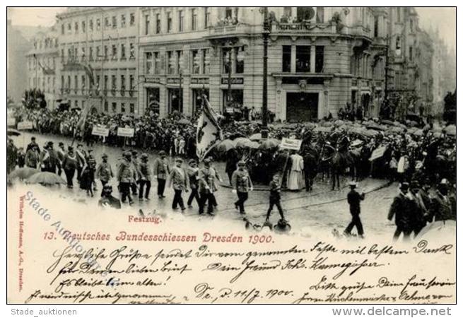 Sch&uuml;tzenfest Dresden (O8000) Festzug 1900 I-II - Waffenschiessen