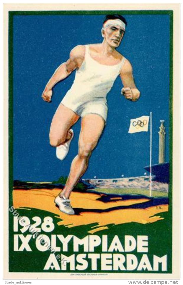 Olympiade Amsterdam (1001) Niederlande 1928  K&uuml;nstlerkarte I- - Olympische Spiele
