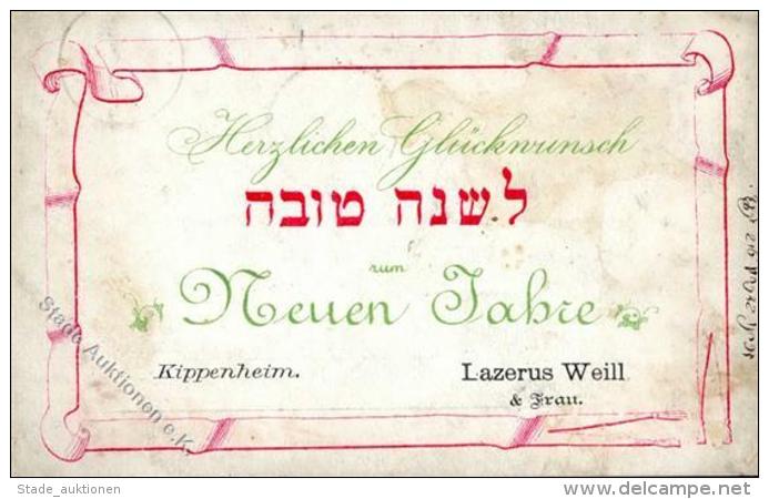 Vorl&auml;ufer J&uuml;dische Neujahrskarte - O KIPPENHEIM 1879, Etwas Fleckig - Ohne Zuordnung