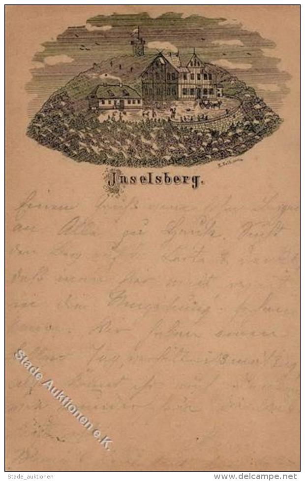 Vorl&auml;ufer 1878 Inselberg Privatganzsache DR 5 Pf Ziffer Lila I-II - Ohne Zuordnung