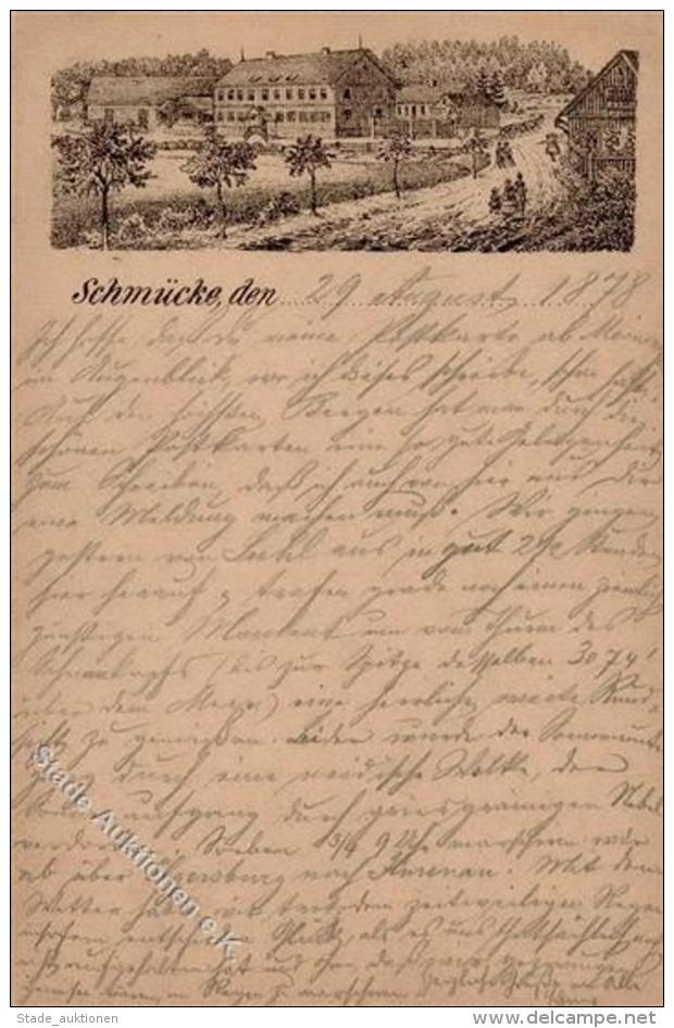 Vorl&auml;ufer 1878 Gehlberg (o-6054) Schm&uuml;cke Privatganzsache DR 5 Pf Ziffer Lila I-II - Ohne Zuordnung
