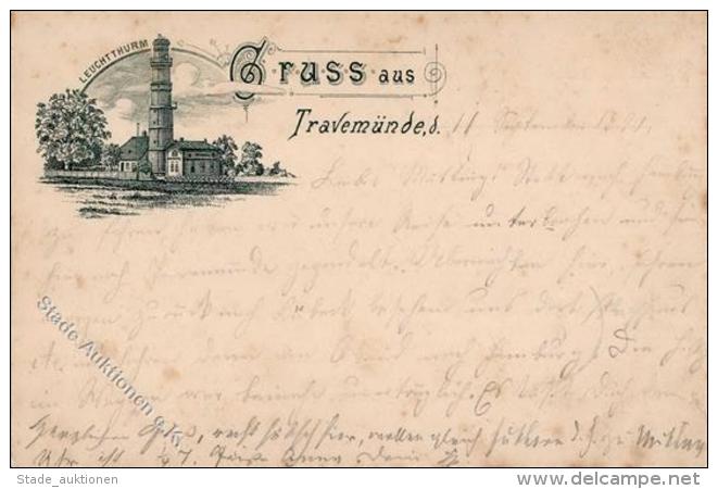 Vorl&auml;ufer Travem&uuml;nde (2401) Leuchtturm  1891 I-II (fleckig) - Ohne Zuordnung