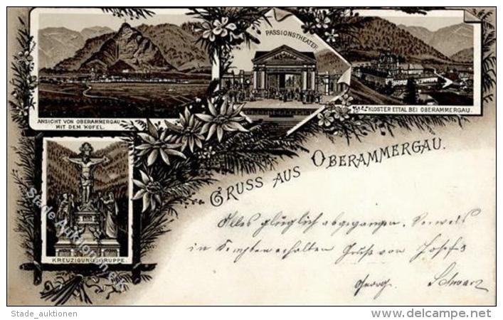 Vorl&auml;ufer Oberammergau Lithographie 1890 I-II - Ohne Zuordnung