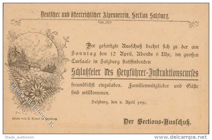 Vorl&auml;ufer Deutscher Und &ouml;sterreichischer Alpenverein 1891 I-II - Ohne Zuordnung