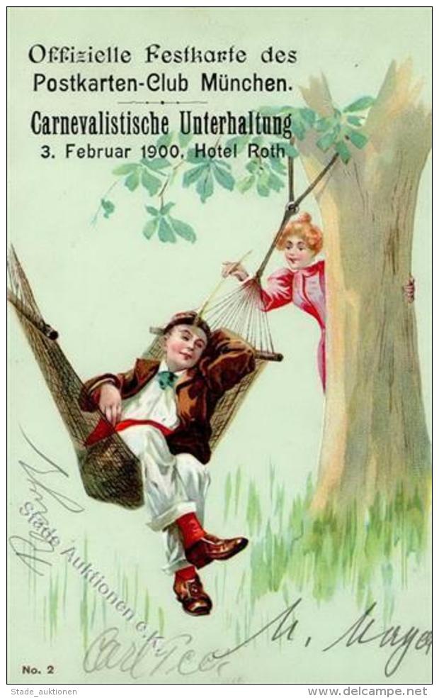 AK - Geschichte M&uuml;nchen (8000) Postkarten Club Karnevalistische Unterhaltung 1900 I-II - Ohne Zuordnung