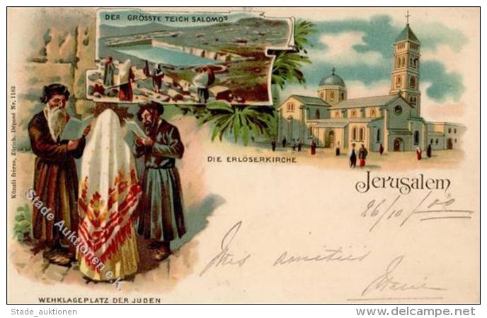 Kolonien PAL&Auml;STINA - Litho Gruss Aus JERUSALEM I-II Colonies Montagnes - Ohne Zuordnung