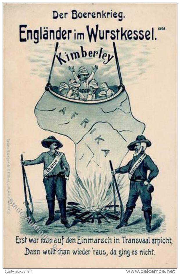 Buren Der Boerenkrieg Engl&auml;nder Im Wurstkessel Humor  K&uuml;nstlerkarte I-II - Ohne Zuordnung