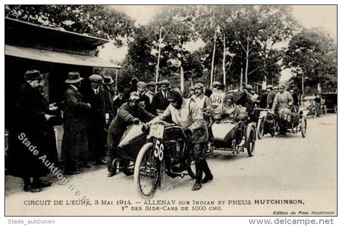 Motorrad Frankreich Motorradrennen 3. Mai 1914 Circuit De L`eure Hutchinson I - Motorräder