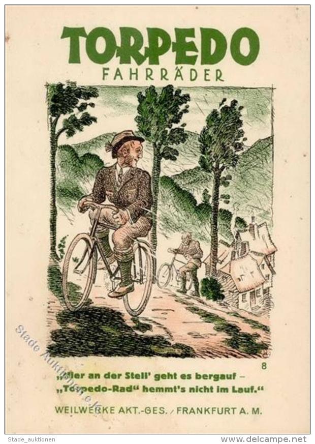 Fahrrad Torpedo Werbung  K&uuml;nstlerkarte I-II (fleckig) Publicite Cycles - Sonstige & Ohne Zuordnung