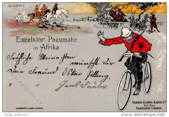 Fahrrad Exelsior Pneumatic In Afrika  Werbe AK 1902 I-II Cycles - Sonstige & Ohne Zuordnung