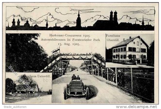 Auto M&uuml;nchen (8000) Herkomer Konkurrenz Automobilrennen Im Forstenrieder Park  1905 I-II - Sonstige & Ohne Zuordnung