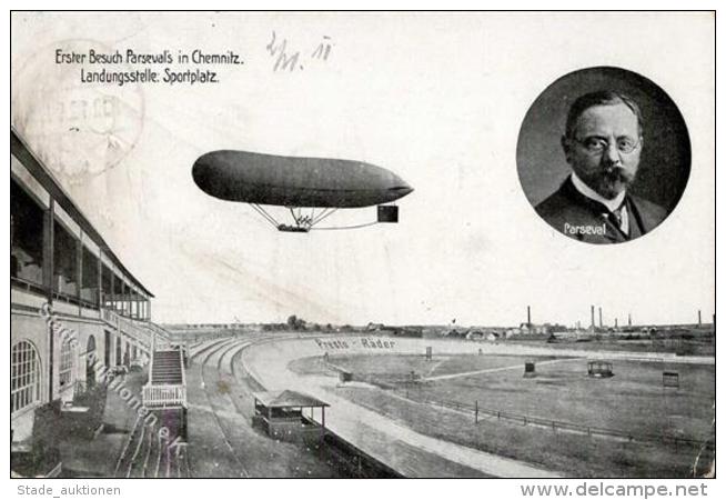Parseval Chemnitz (O9000) Sportplatz 1910 I-II - Zeppeline