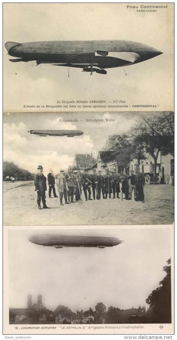 Zeppelin Und Ballon Lot Mit 8 Ansichtskarten I-II Dirigeable - Zeppeline