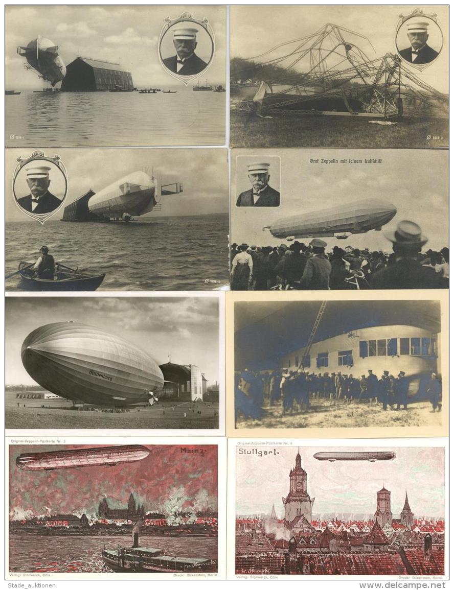 Zeppelin Partie Mit &uuml;ber 50 Ansichtskarten Dabei Viele Foto-Karten I-II Dirigeable - Luchtschepen