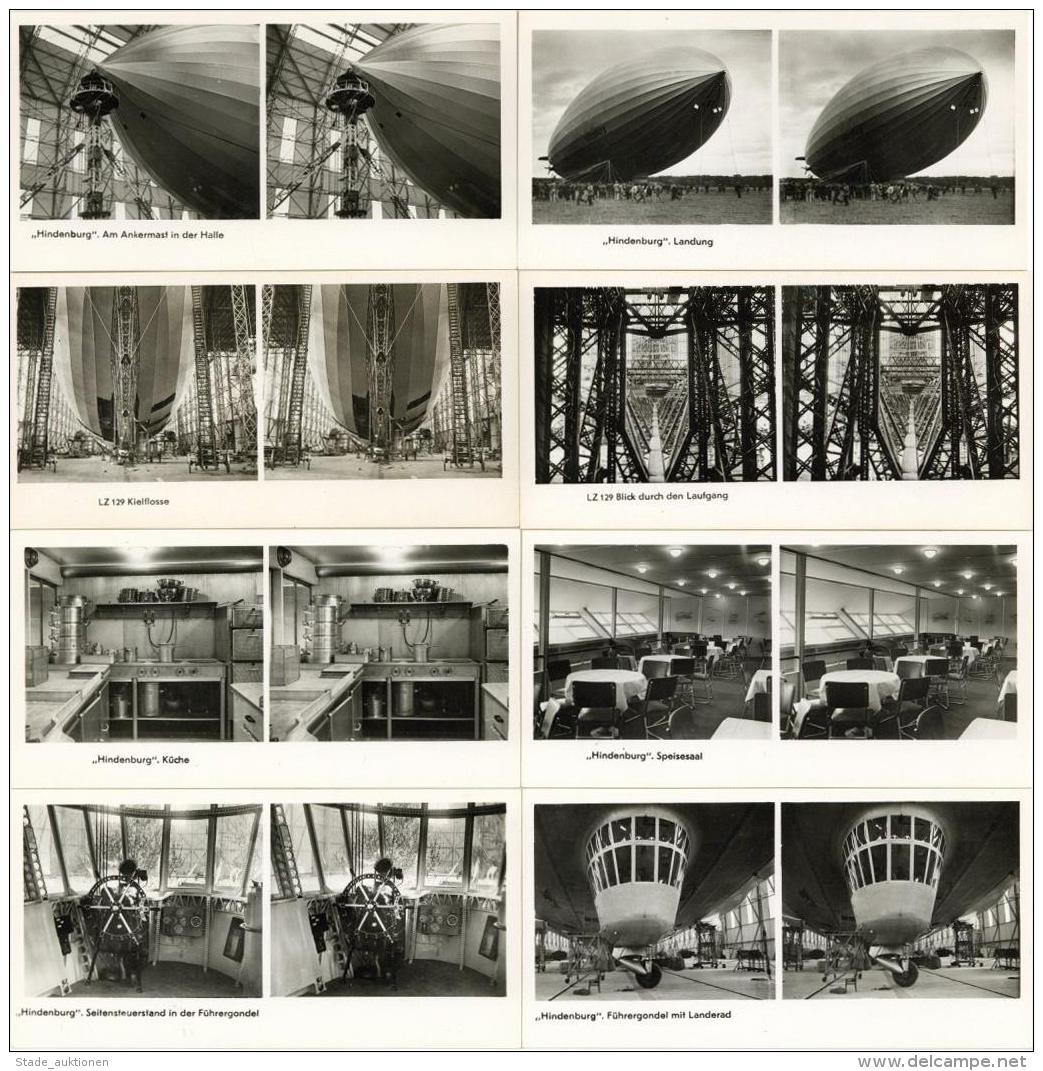 Zeppelin Lot Mit 28 Stereobildern I-II Dirigeable - Zeppeline
