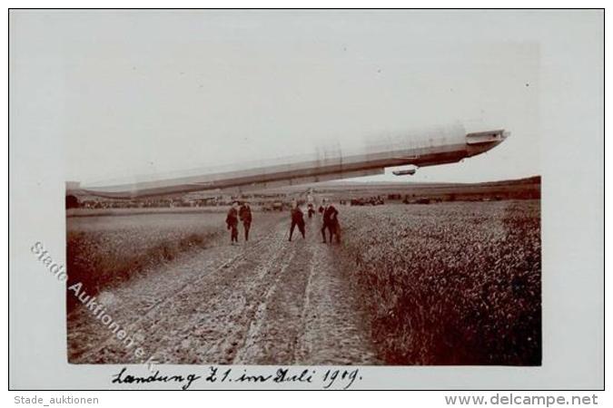 Zeppelin Landung Z 1 Foto AK 1909 I-II Dirigeable - Zeppeline