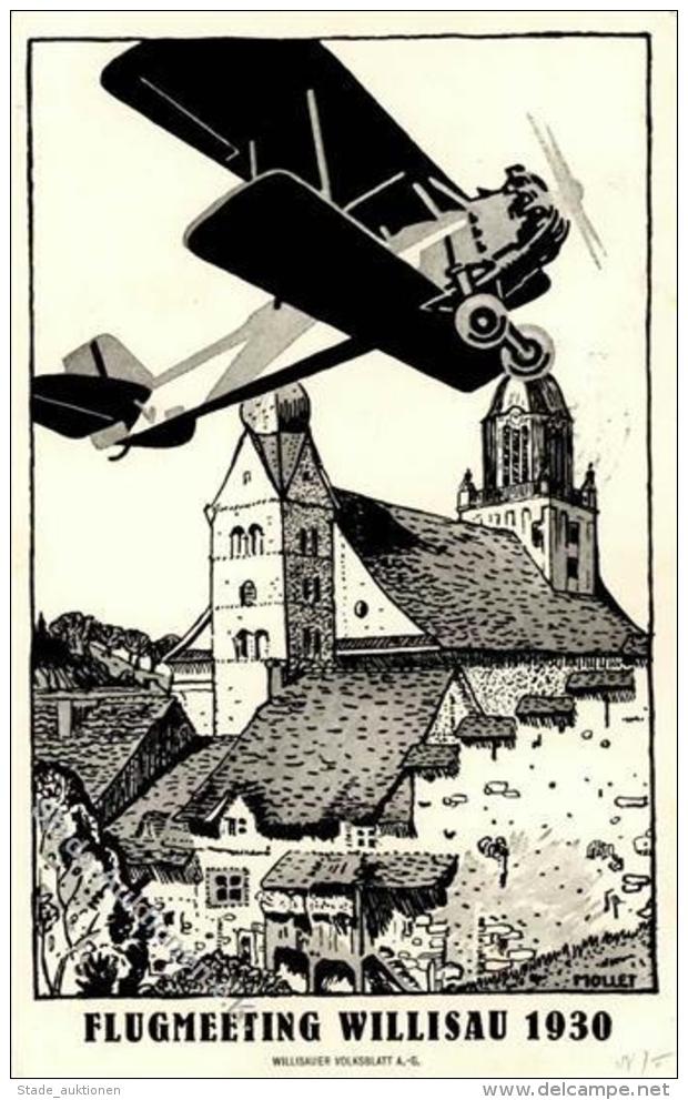 Flugpost Willisau Schweiz Flugmeeting 1930 Sondermarke Stempel I-II - Sonstige & Ohne Zuordnung