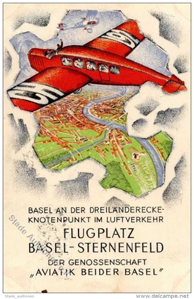 Flugpost Basel Schweiz Flugmeeting 1925 Sondermarke Stempel I-II (fleckig) - Sonstige & Ohne Zuordnung