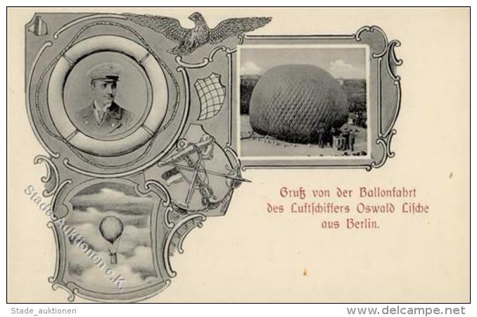 Ballon Berlin (1000) Oswald Lische I-II - Fesselballons