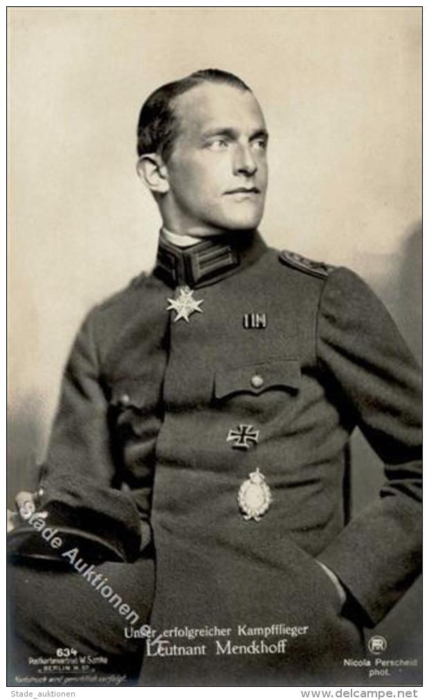 Sanke, Pilot Nr. 634 Menckhoff Leutnant Foto AK I- - Sonstige & Ohne Zuordnung