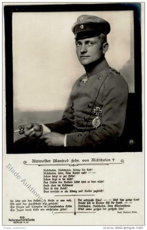 Sanke, Pilot Nr. 619 Richthofen V. Frhr. Manfred Foto AK I- - Sonstige & Ohne Zuordnung