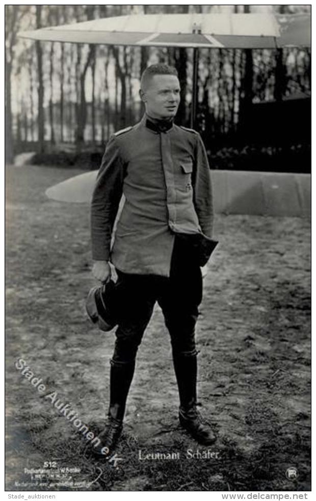 Sanke, Pilot Nr. 512 Sch&auml;fer Leutnant Foto AK I- - Altri & Non Classificati