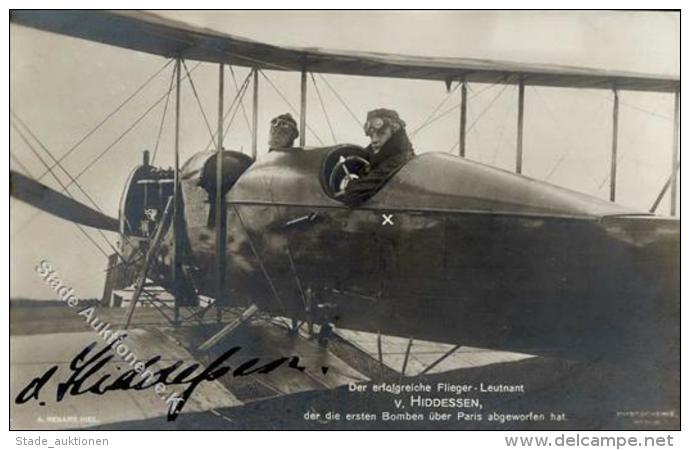 Piloten WK I Leutnant Von Hiddessen Mit Unterschrift Foto-Karte I-II - Altri & Non Classificati