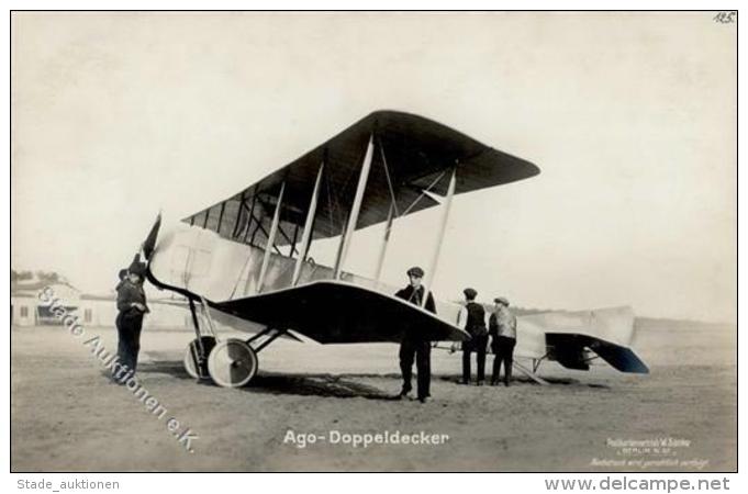 Sanke, Flugzeug Nr. Ohne Ago Doppeldecker Foto AK I- Aviation - Sonstige & Ohne Zuordnung