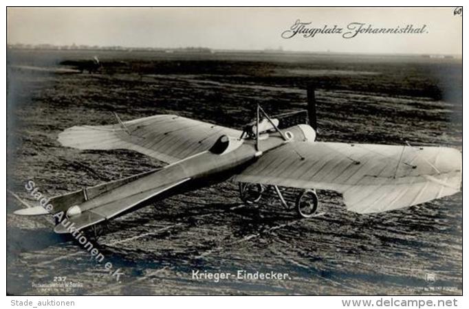 Sanke, Flugzeug Nr. 237 Krieger Eindecker Flugplatz Johannisthal Foto AK I- Aviation - Sonstige & Ohne Zuordnung