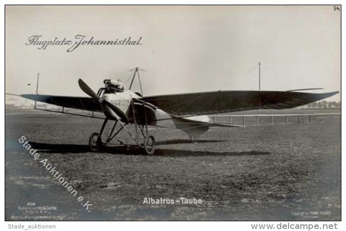 Sanke, Flugzeug Nr. 202 Albatros Taube Flugplatz Johannisthal  Foto AK I- Aviation - Sonstige & Ohne Zuordnung