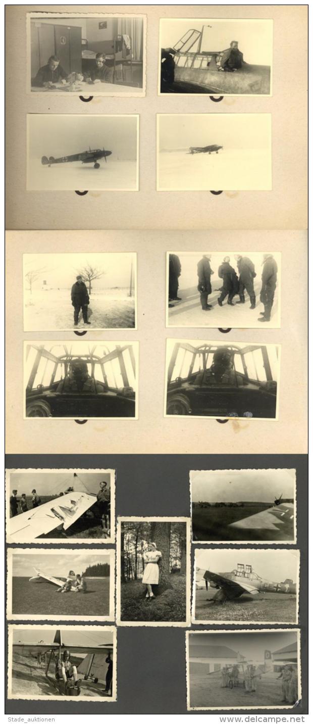 Flugzeug WK II Partie Mit &uuml;ber 70 Fotos In 2 Alben U. 1x Gerahmt Viele Abbildungen Von Fliegern I-II Aviation - Sonstige & Ohne Zuordnung