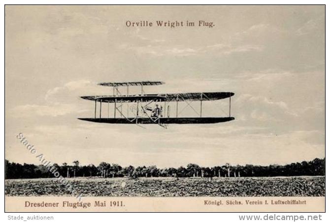 Flugtag Dresden (O8000) Orville Wright Im Flug  1911 I-II - Sonstige & Ohne Zuordnung