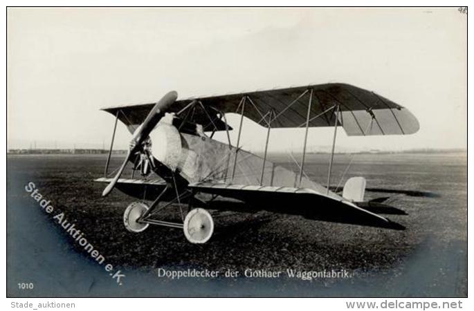 Flugzeug Vor 1945 Doppeldecker Der Gothaer Waggonfabrik Foto AK I-II Aviation - Weltkrieg 1939-45