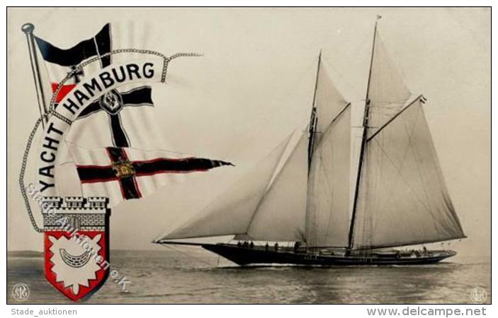 Marine - Galerie Yacht Hamburg Foto AK I-II - Weltkrieg 1914-18