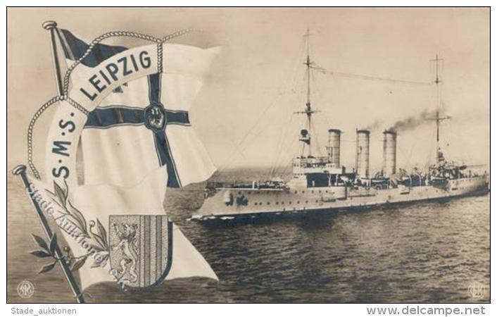 Marine - Galerie SMS Leipzig Foto AK I-II - Weltkrieg 1914-18